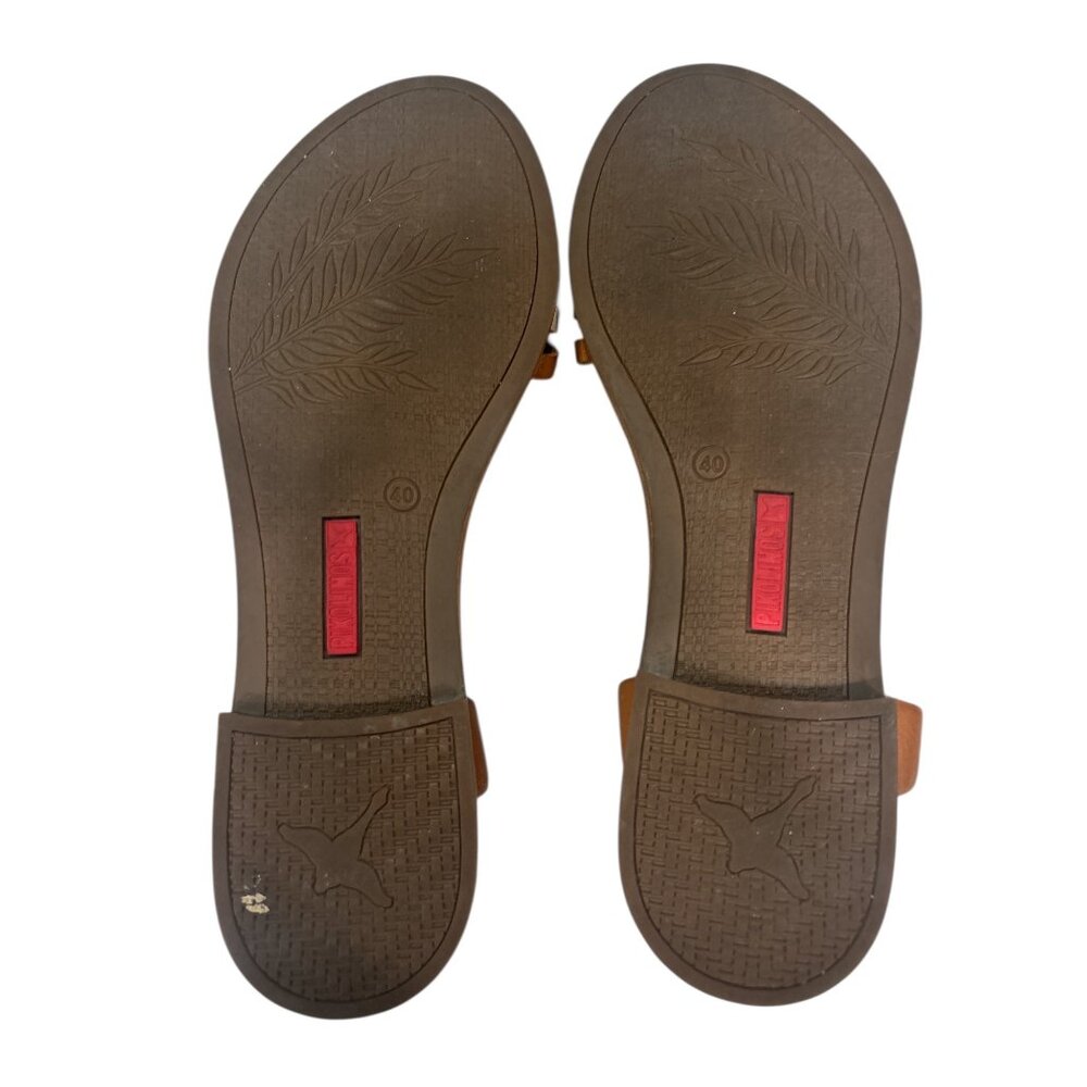 Pikolinos Women’s Leather T Strap Sandals Cognac Comfort EU 40 US 9 - Picture 8 of 9
